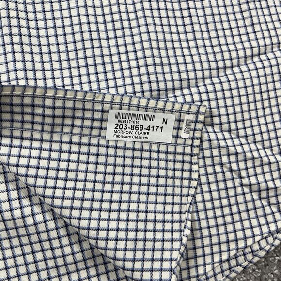 LL Bean Dress Shirt Mens Large Button Down Wrinkle Resistant Plaid Cotton - Picture 7 of 13